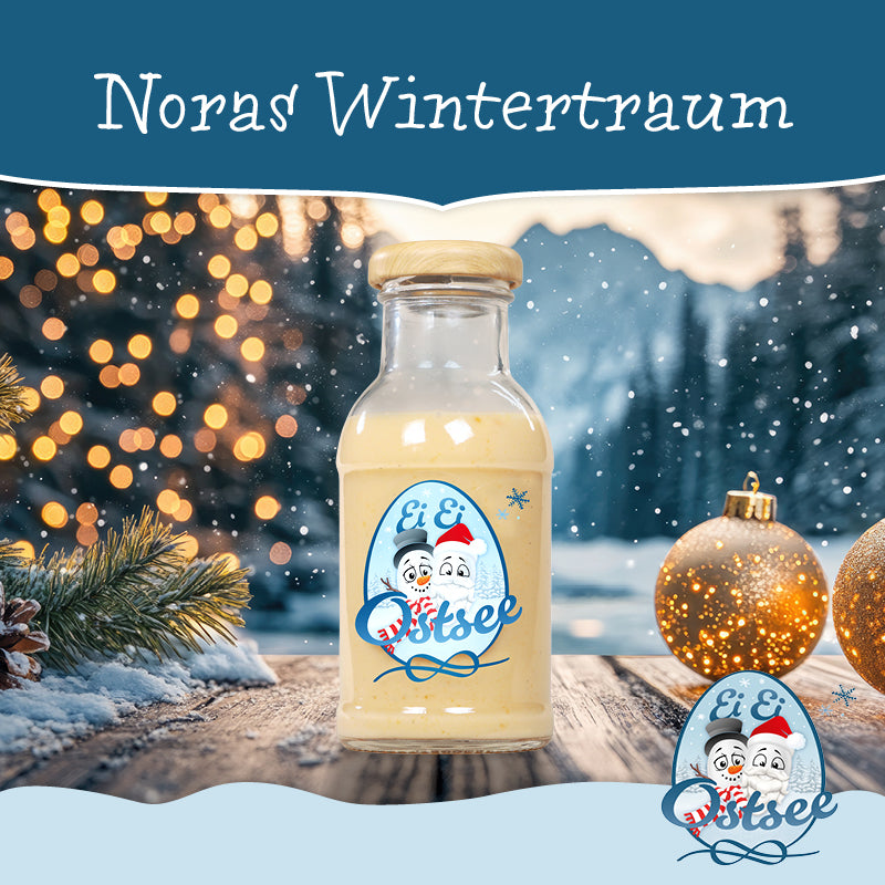 Premium Eierlikör "Noras Wintertraum" – Mandel küsst weiße Schokolade (1 Flasche, 200 ml)