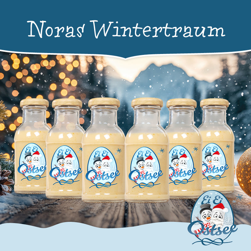 Premium Eierlikör "Noras Wintertraum" – Mandel küsst weiße Schokolade (6er-Set à 200 ml)